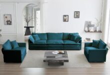 Discovering Comfort and Style with the Mikibama Blue Sofa Set