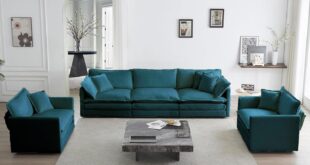 Discovering Comfort and Style with the Mikibama Blue Sofa Set