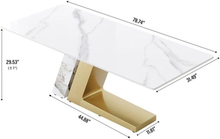 Elevate Dining Spaces with a Sleek Stone Table & Golden Legs