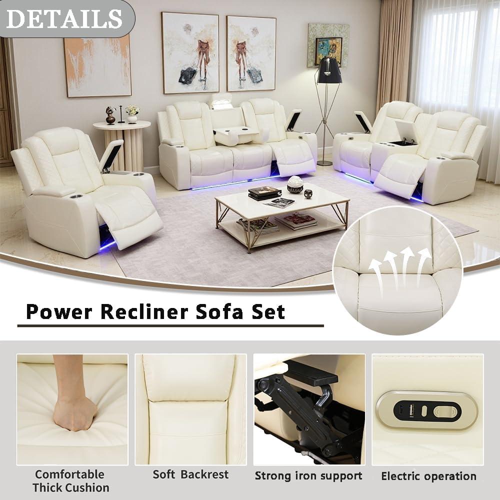 Our Honest​ Take: Ainehome Power Recliner Sofa Set with LED & ⁤USB