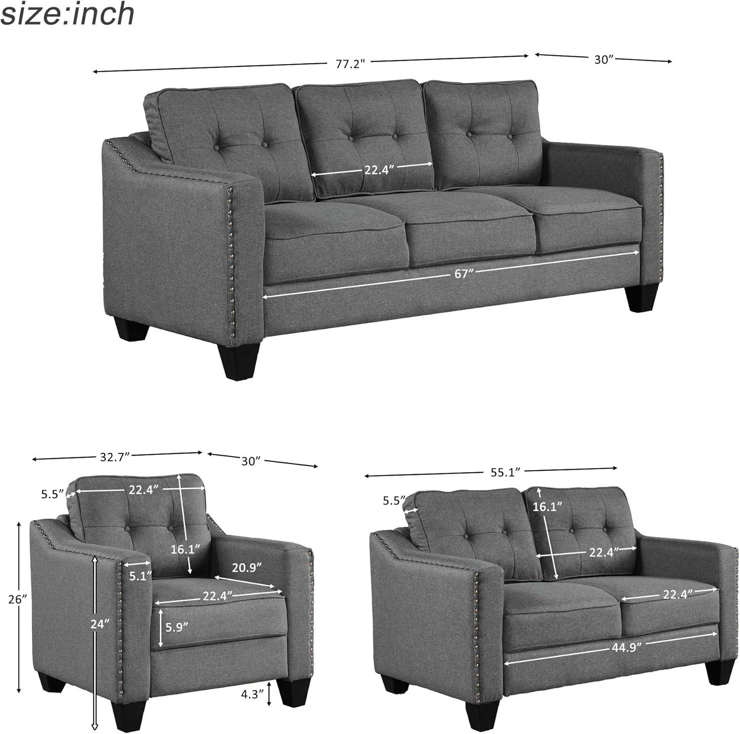 Our Honest Take on ‌the 3-Piece tufted Sofa Set's Comfort & Style