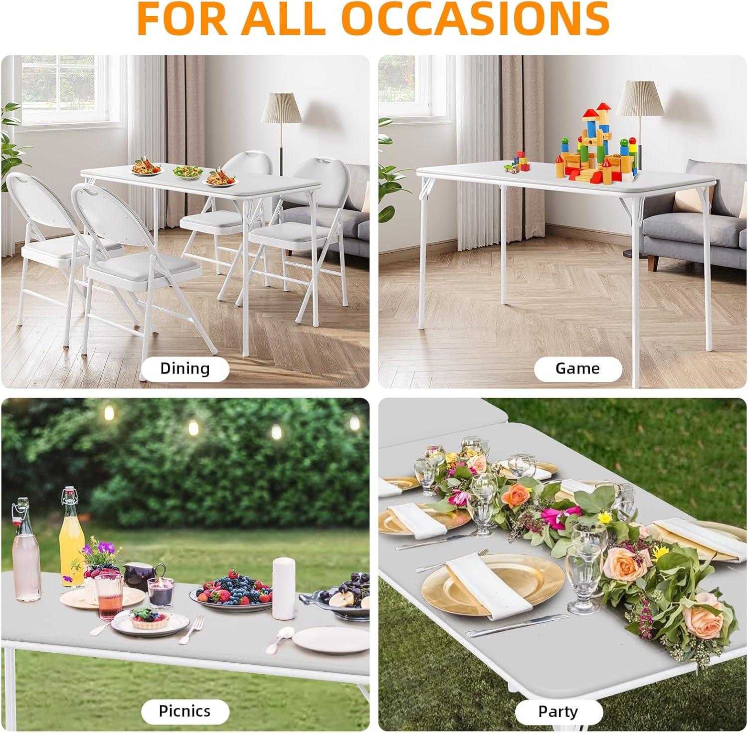 IDEALHOUSE folding Table ⁤& Chairs: ⁤Style meets Compact Use