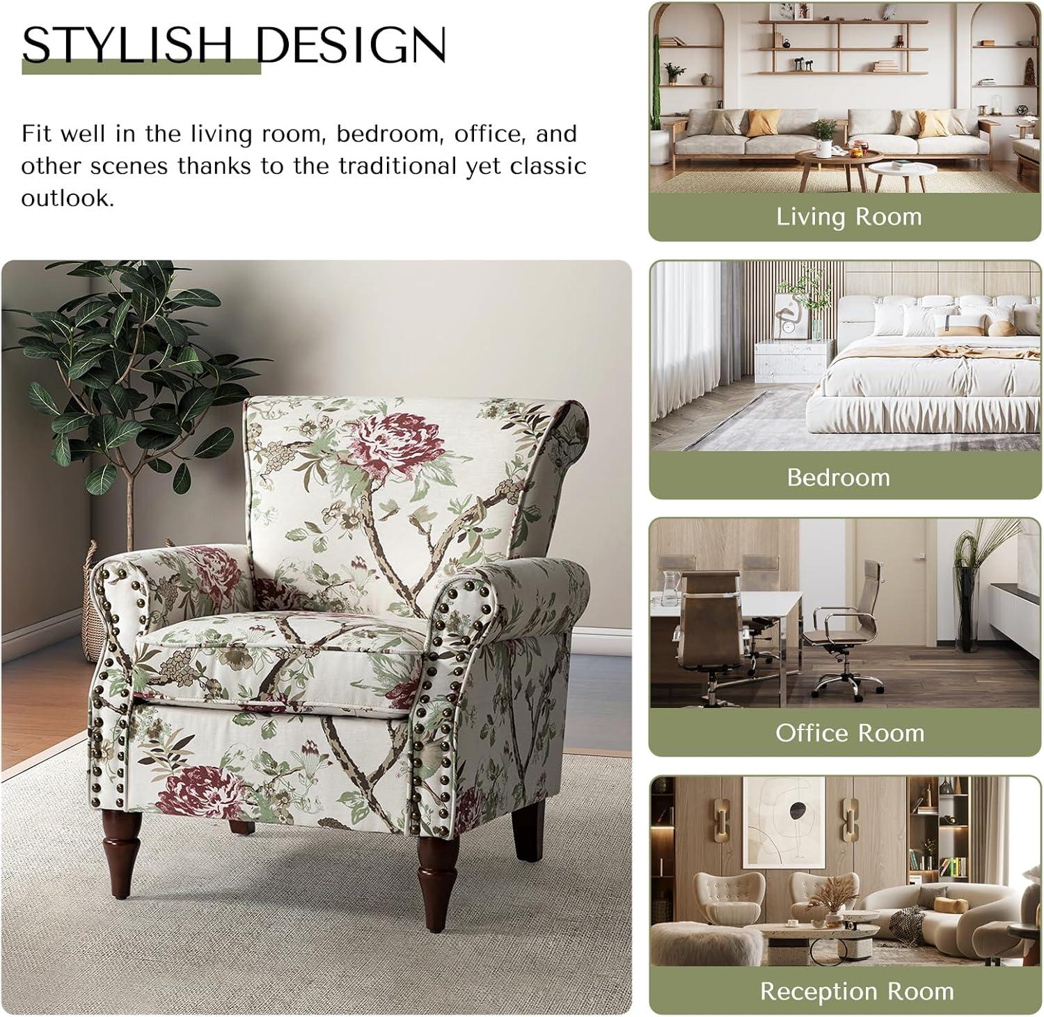Our Honest Take on HULALA HOME's Floral Wingback Accent Chairs