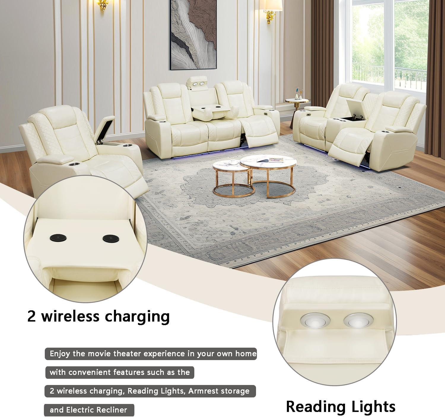 Our Honest take: ‌Ainehome Power Recliner Sofa Set with LED & ‍USB