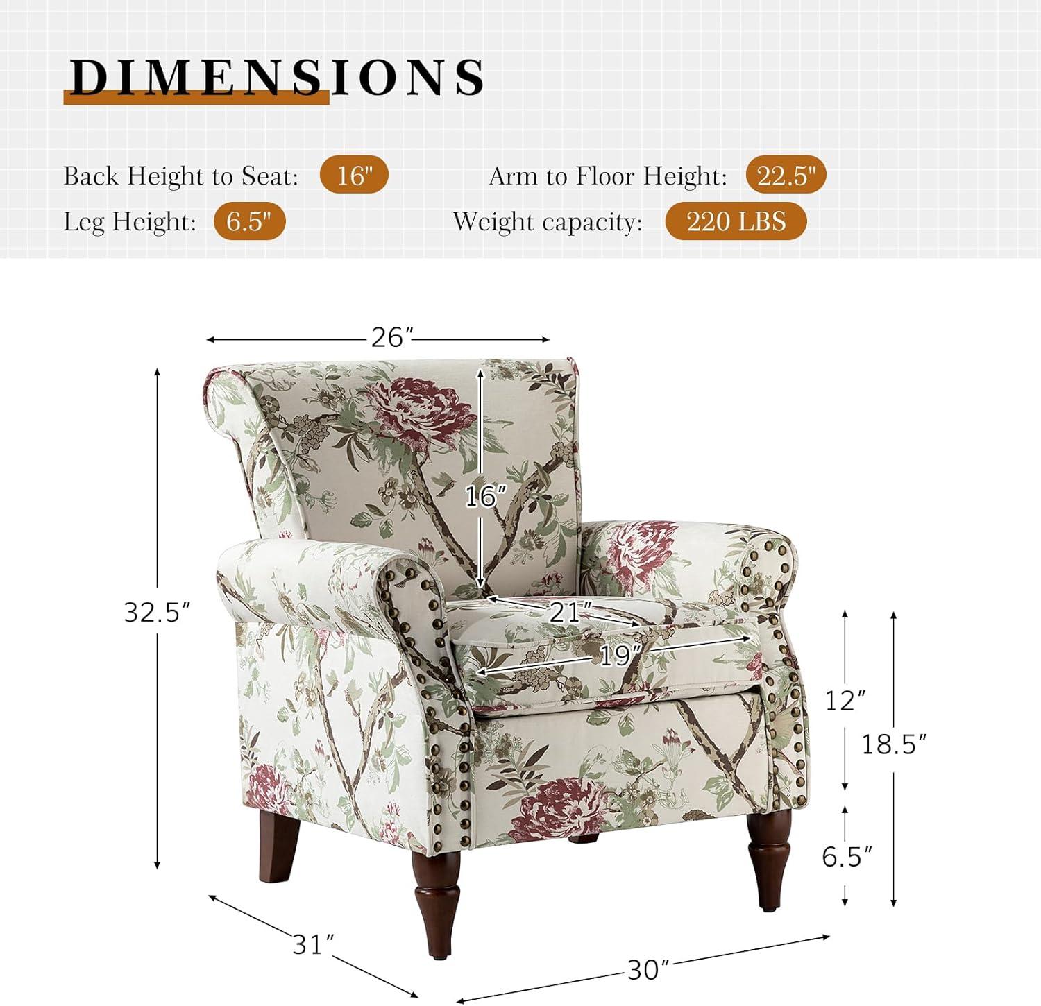 our Honest Take on HULALA HOME's Floral Wingback Accent Chairs