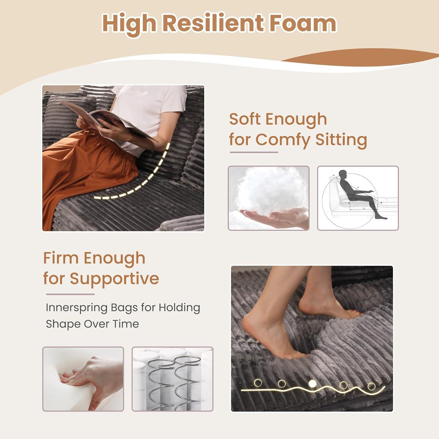 why We‍ Loved the HOOOWOOO L-Shaped Couch: Cozy, Deep ⁣& Flexible