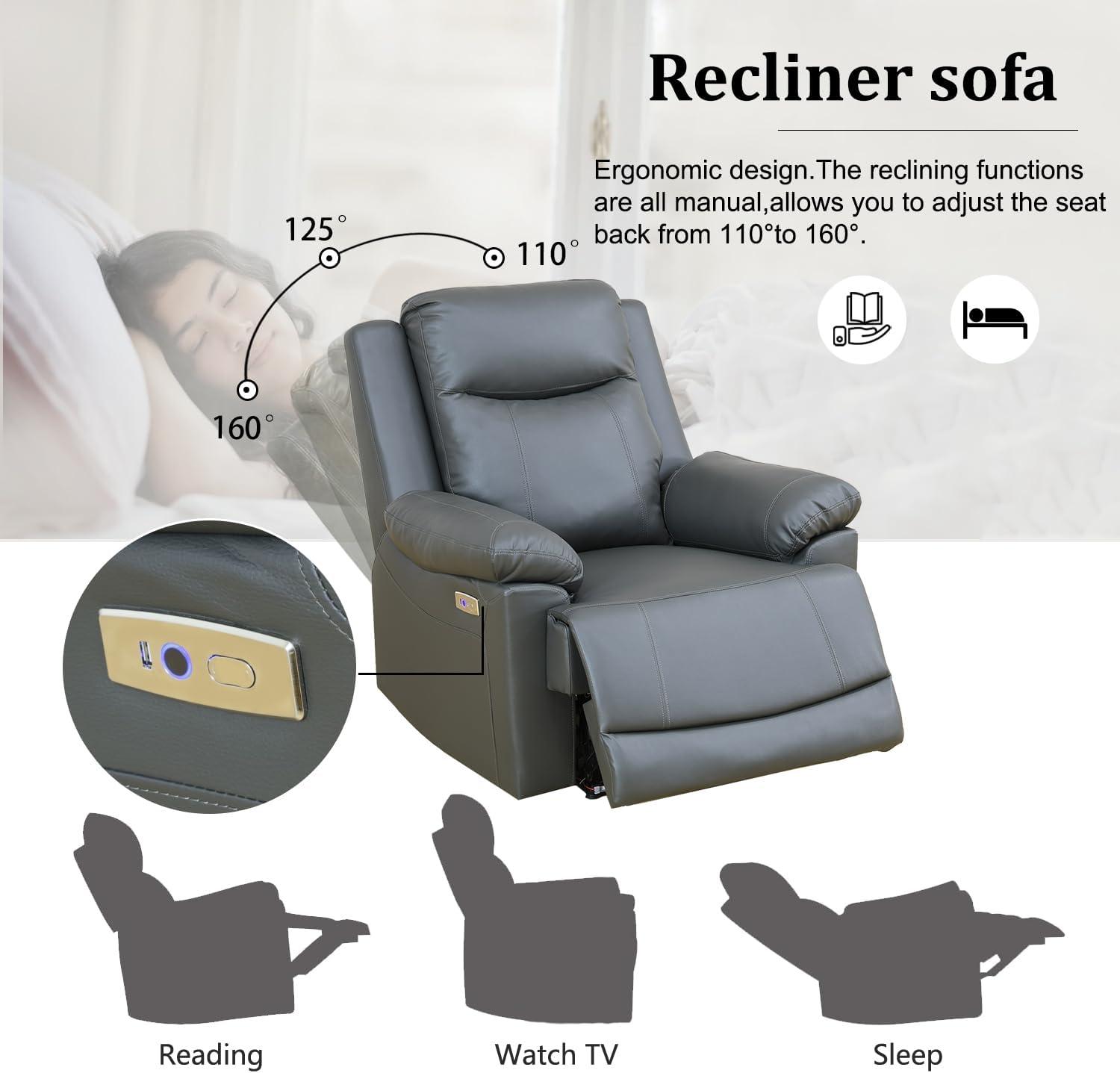 Our Take on the Power Leather Recliner Sofa Set with LED & USB Ports