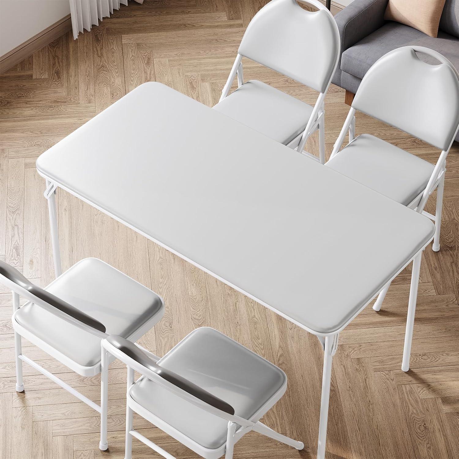 IDEALHOUSE⁢ Folding Table⁢ & Chairs:⁤ Style‌ Meets Compact Use