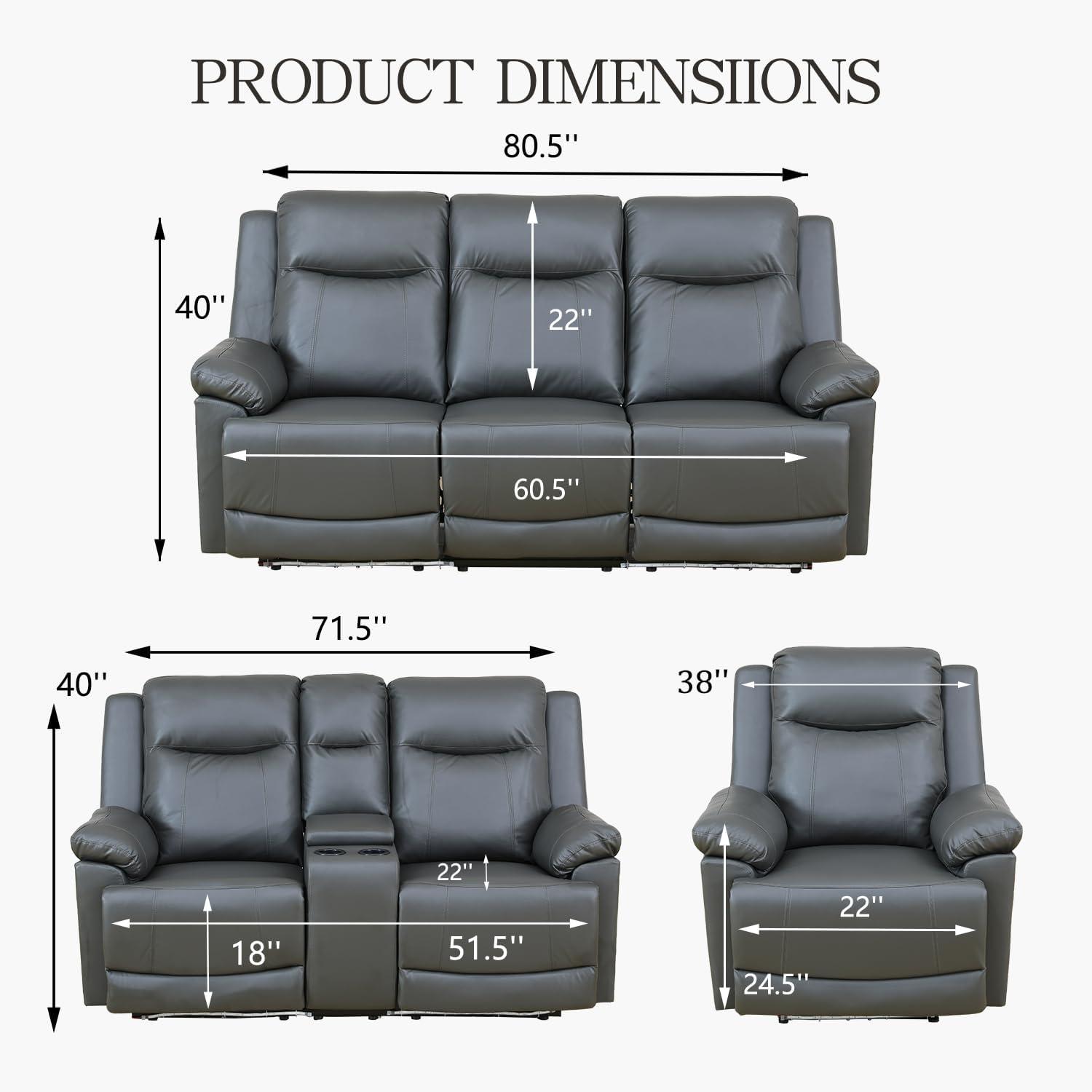 Our Take on the Power Leather Recliner Sofa Set with LED & USB Ports