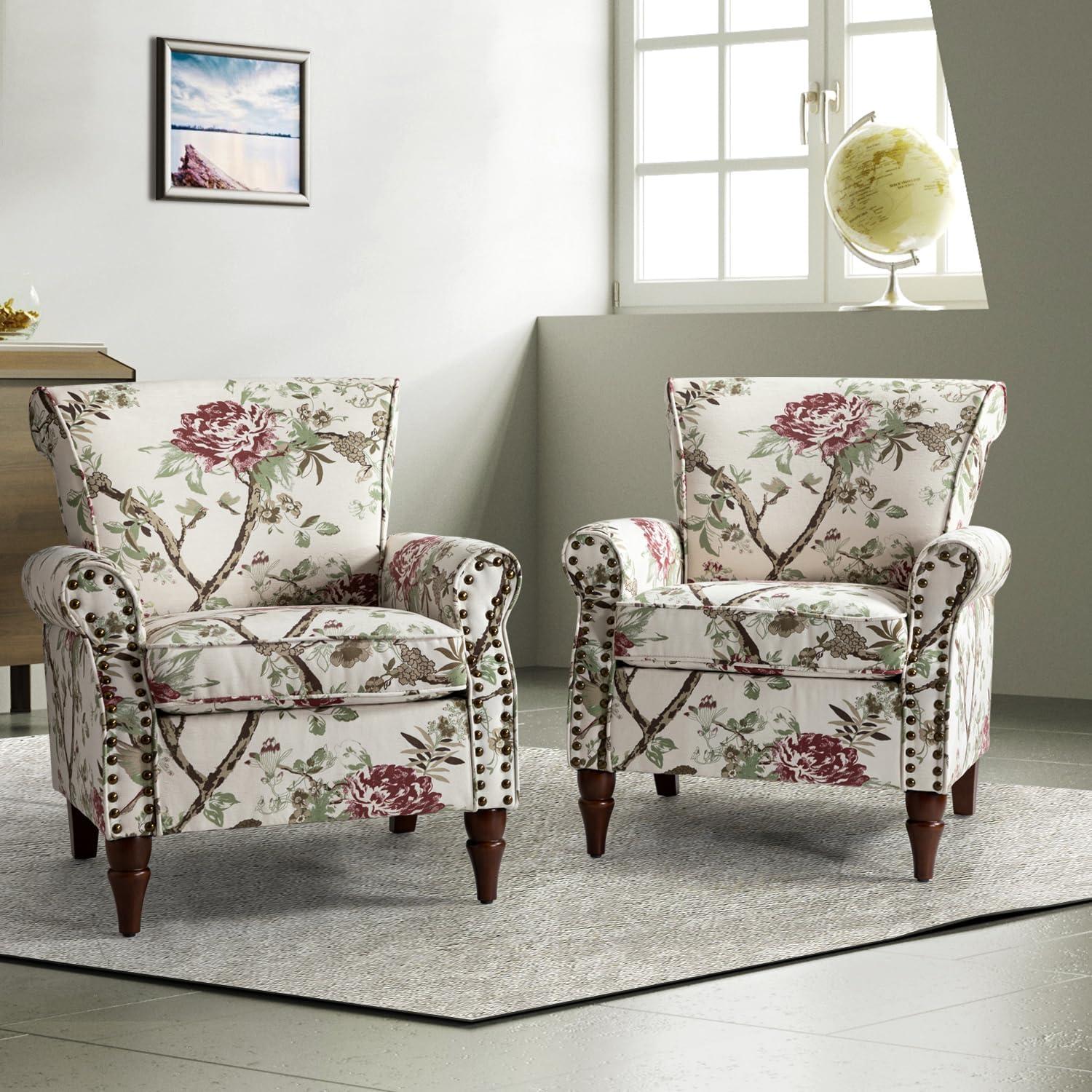 Our Honest Take on HULALA HOME's Floral Wingback Accent Chairs