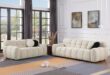 A Stylish Cozy Marshmallow Boucle Sofa Set For Small Spaces