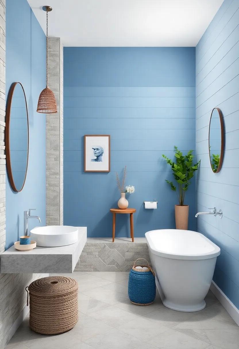 Mediterranean Blue with White Shiplap: Evoking seaside charm, this combo brings light and coastal freshness indoors