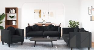 Black Velvet Sofa Set Modern Comfort Meets Stylish Versatility