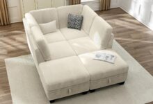 Chic House Corduroy Sectional Stylish Comfort Meets Smart Design