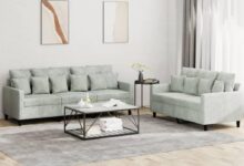 Cozy Meets Chic: Exploring the Light Gray Velvet Sofa Set