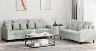 Cozy Meets Chic: Exploring the Light Gray Velvet Sofa Set