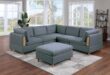 Creating Comfort And Style With A 6pc Steel Grey Sectional Set