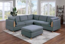 Creating Comfort And Style With A 6pc Steel Grey Sectional Set