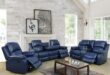 Discover Comfort And Style With A Blue Leather Recliner Set