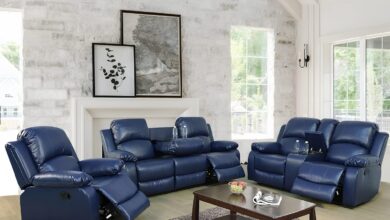 Discover Comfort And Style With A Blue Leather Recliner Set