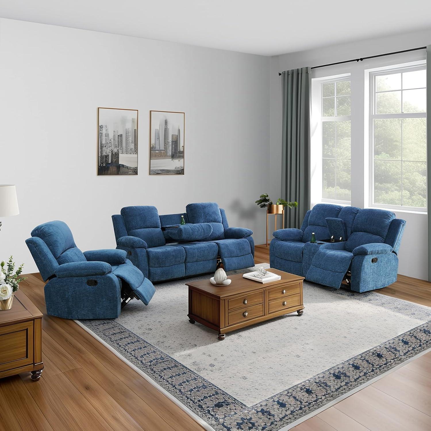 Discover Comfort And Style With A Flexible 3 Piece Recliner Sofa Set