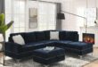 Discover Comfort and Style with the Yoglad Modular Navy Blue Sectional