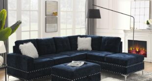 Discover Comfort and Style with the Yoglad Modular Navy Blue Sectional