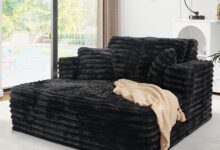 Discover Ultimate Comfort With The Oversized Plush Faux Fur Chaise