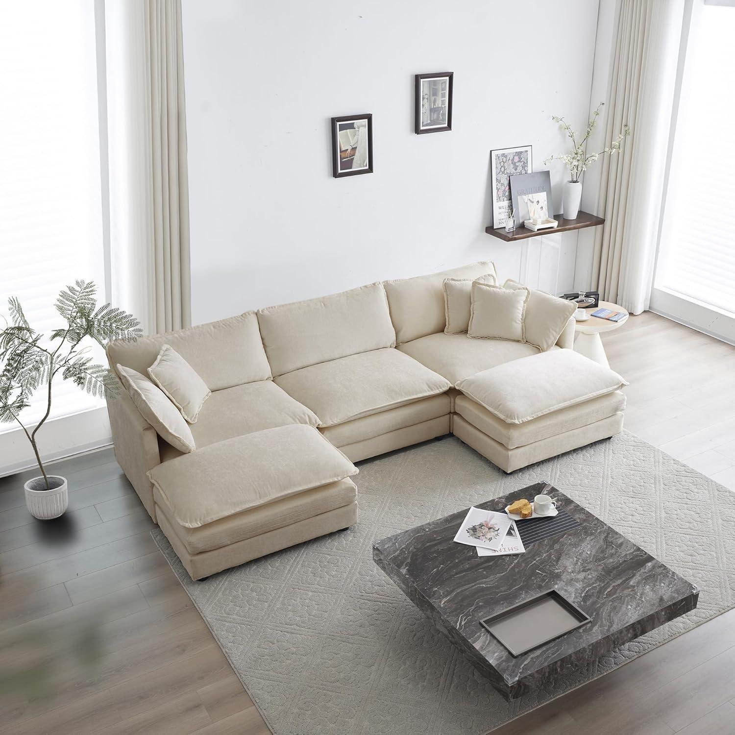 Discovering Comfort and Style: Eafurn's Versatile U-Shaped Sectional Sofa