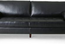 Discovering Comfort And Style In A Black Leather Square Arm Sofa
