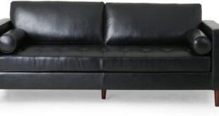 Discovering Comfort And Style In A Black Leather Square Arm Sofa