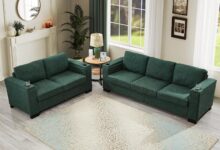 Discovering Comfort And Style In A Modern Green Sofa Set