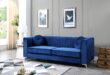 Discovering Comfort And Style In A Navy Blue 2pcs Sofa Set