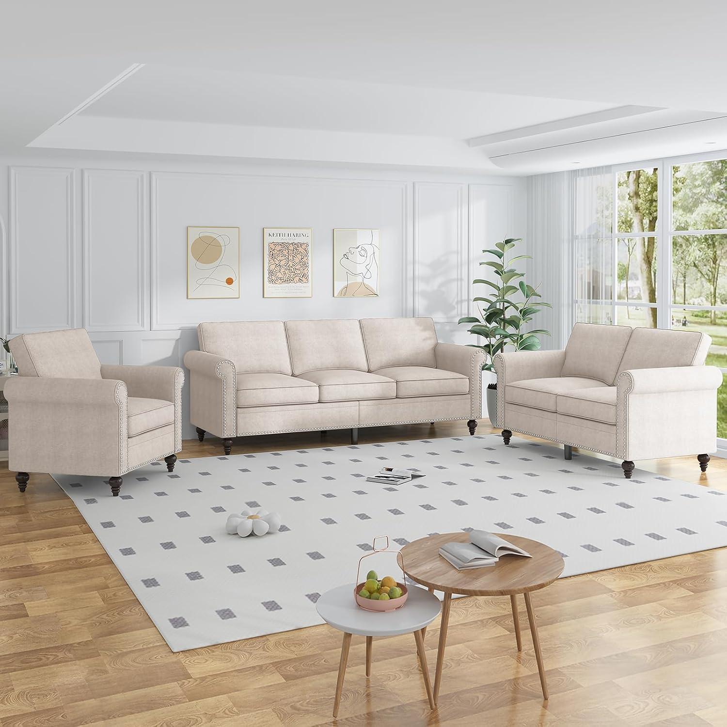Discovering Comfort And Style Muzz 3pcs Beige Sofa Set Review