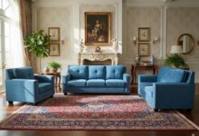 Discovering Comfort And Style Our Take On The Blue Linen Sofa Set