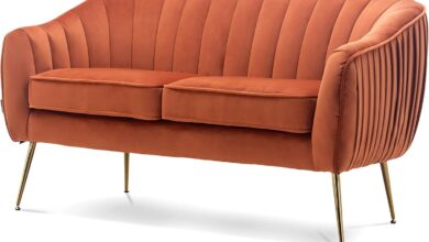 Discovering Comfort And Style With The Caramel Velvet Tub Loveseat