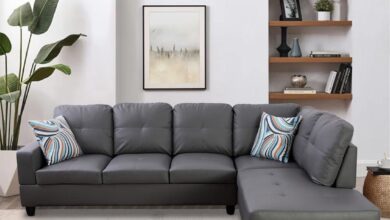 Discovering Comfort And Style With The Dark Grey Faux Leather Sectional Sofa