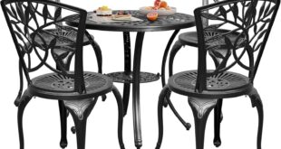 Dwvo 5 Piece Aluminum Patio Set Comfort Meets Classic Style