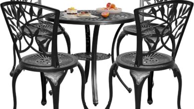 Dwvo 5 Piece Aluminum Patio Set Comfort Meets Classic Style