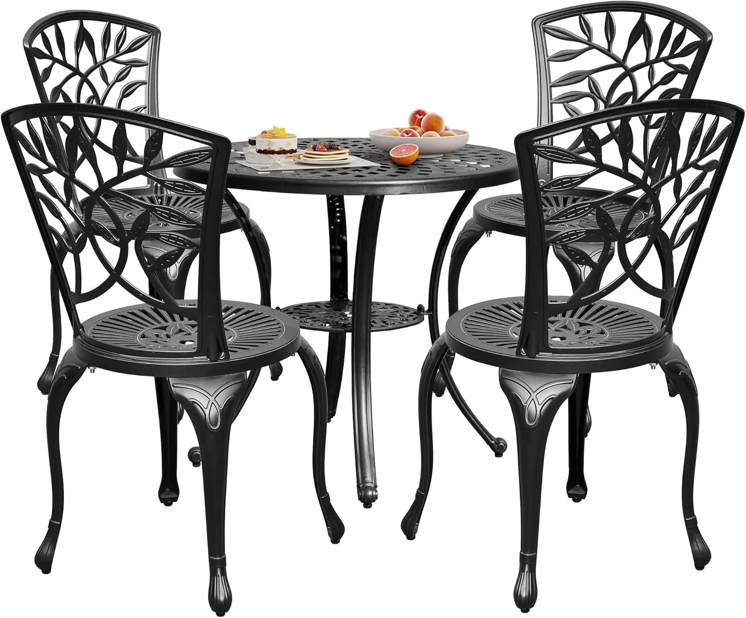 Dwvo 5 Piece Aluminum Patio Set Comfort Meets Classic Style