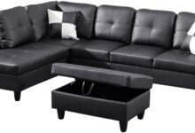 Spacious Modern L-Shaped Sectional Sofa with Ottoman Comfort