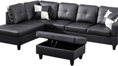 Spacious Modern L-Shaped Sectional Sofa with Ottoman Comfort
