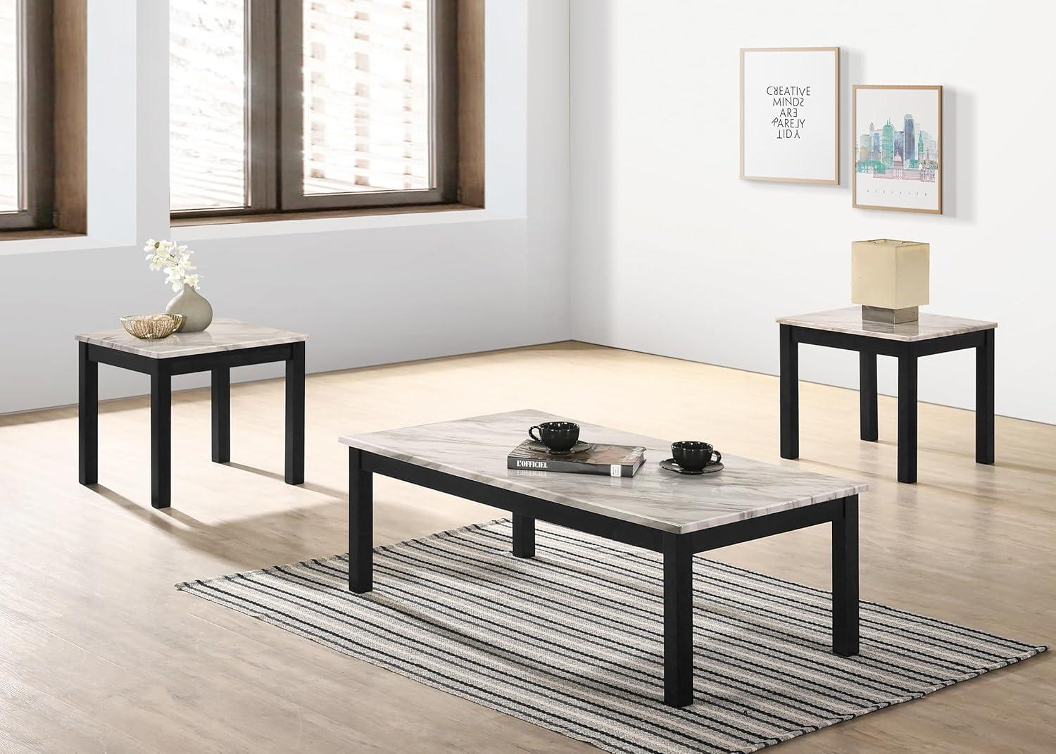 elevate Living Spaces with GOWE's Sleek Marble Top Set