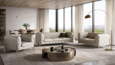 Elevate Living Spaces With The Modena Italian Leather Sofa Set