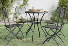 Elevate Outdoor Meals With A Sleek Space Saving Patio Set
