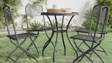 Elevate Outdoor Meals With A Sleek Space Saving Patio Set