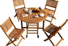 Enjoying Outdoor Comfort With The Greesum 5 Piece Acacia Set