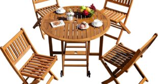 Enjoying Outdoor Comfort With The Greesum 5 Piece Acacia Set