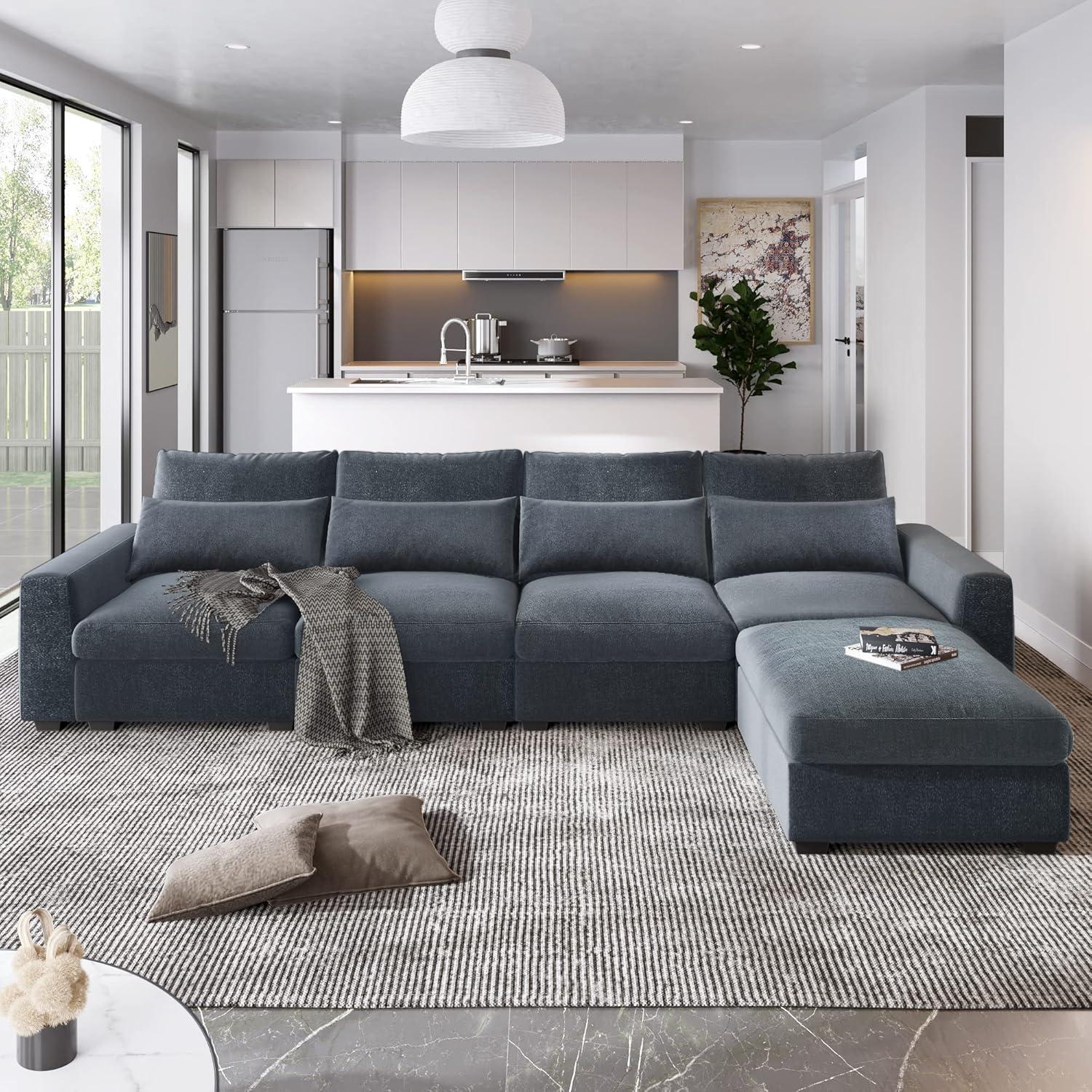 Evedy Oversized Sectional Sofa Comfort Meets Spacious Design