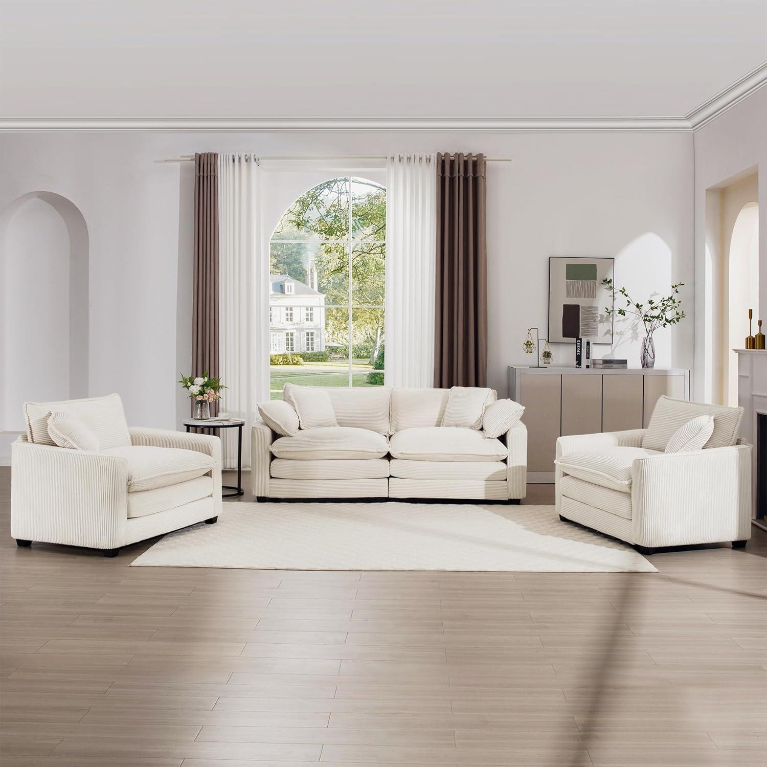 experience Cloud-Like Comfort with mikibama's Stylish Sofa Set